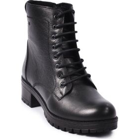 Castle Black 2680-1 Siyah Hakiki Deri Kadın Bot
