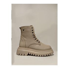 Castle Black 27400-1 Bej Kadın Hakiki Deri Bot
