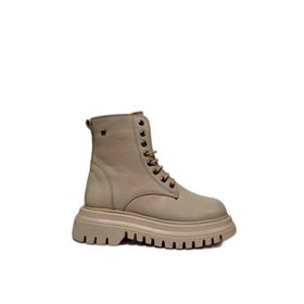 Castle Black 27400-1 Bej Kadın Hakiki Deri Bot