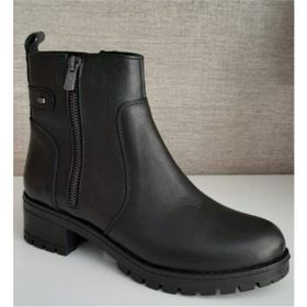 Castle Black 4663 Siyah Hakiki Deri Kadın Bot
