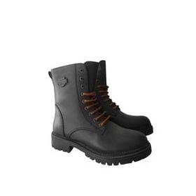 Castle Black 90006-1 Siyah Hakikki Deri Kadın Bot