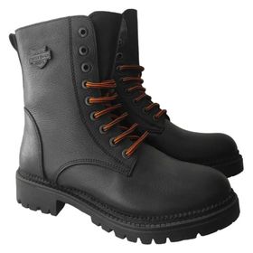 Castle Black 90006-1 Siyah Hakikki Deri Kadın Bot