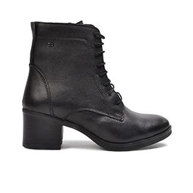 Castle Black 92159-1 Hakiki Deri Siyah Kadın Bot