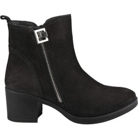 Castle Black 92163 Saf Deri Siyah Süet Kadın Bot