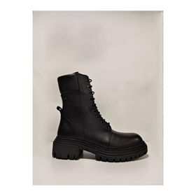 Castle Black 9233-1 Siyah Hakiki Deri Kadın Bot