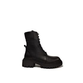 Castle Black 9233-1 Siyah Hakiki Deri Kadın Bot