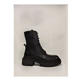 Castle Black 9233-1 Siyah Hakiki Deri Kadın Bot