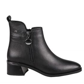 Castle Black 9780 Siyah Hakiki Deri Kadın Bot