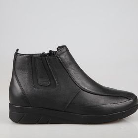 Castle Black 9822 Siyah Hakiki Deri Kadın Bot