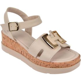 Castle Black CB-35182 Bej Dolgu Taban Kadın Sandalet