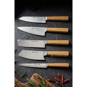 Castle MFT-8654 Elite Serisi Mutfak Et Ekmek Sebze Salata Fileto Şef 5'li Bıçak Seti