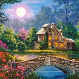 Castorland Cottage in the Moon 1000 Parça Puzzle