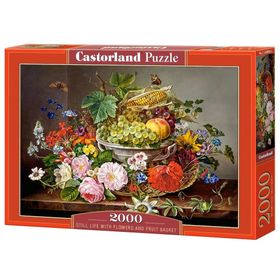 Castorland Still Life with Flowers and Fruit Basket 2000 Parça Puzzle