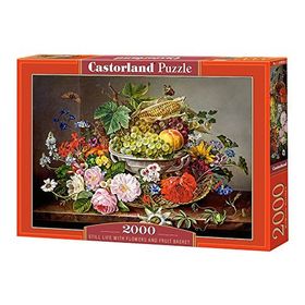 Castorland Still Life with Flowers and Fruit Basket 2000 Parça Puzzle