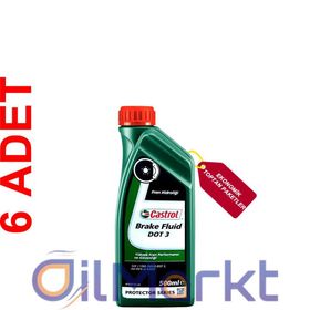 Castrol Brake Fluid DOT 3 500 ml 6'lı Fren Yağı