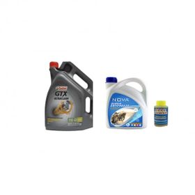 Castrol GTX 10W-40 A3/B4 4 lt Yarı Sentetik Motor Yağı + 3 lt Yeşil Antifriz + 80 ml Cam Suyu