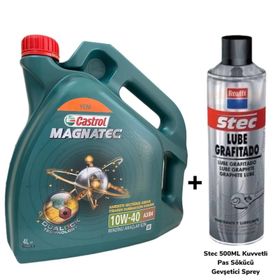Castrol Magnatec Dualock 10W-40 A3/B4 4 lt Motor Yağı + Stec 500 ml Pas Sökücü Sprey