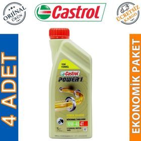 Castrol Power 1 4T 10W-40 1 Litre 4'lü 4 Zamanlı Motosiklet Motor Yağı
