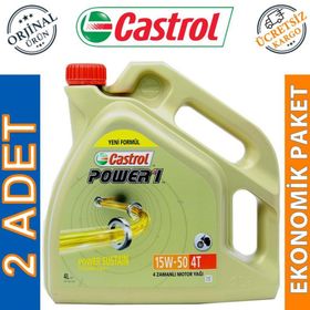 Castrol Power 1 4T 15W50 4 lt 2'li Motor Yağı