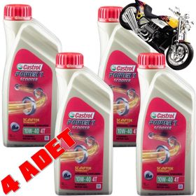 Castrol Power 1 Scooter 4T 10W40 - 1 lt 4'lü Motorsiklet Yağı