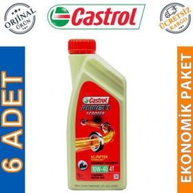 Castrol Power 1 Scooter 4T 10W40 - 1 lt 6'lı Motorsiklet Yağı