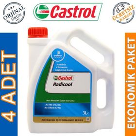 Castrol Radicool SF 3 lt 4'lü Organik Kırmızı Antifriz