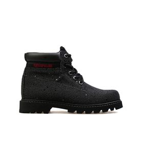 Cat 015F101071 Black Glıtter Deri Siyah Colorado İridencent Zip Çocuk Botu