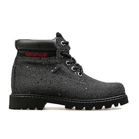 Cat 015F101071 Black Glıtter Deri Siyah Colorado İridencent Zip Çocuk Botu