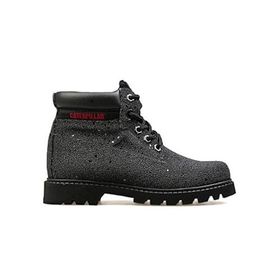 Cat 015F101071 Black Glıtter Deri Siyah Colorado İridencent Zip Çocuk Botu