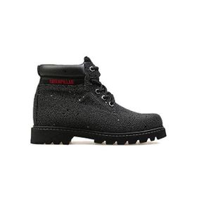Cat 015F101071 Black Glıtter Deri Siyah Colorado İridencent Zip Çocuk Botu