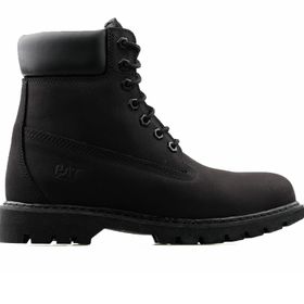 Cat 015M101377 Clovis Black Nubuk Hakiki Deri Erkek Bot
