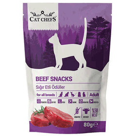 Cat Chefs 80 gr Beef Snacks Sığır Etli Kedi Ödülleri