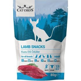 Cat Chefs 80 gr Lamb Snacks Kuzu Etli Tahılsız Kedi Ödülü