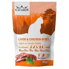 Cat Chefs Ciğerli ve Tavuklu 80 gr Kedi Ödül Maması