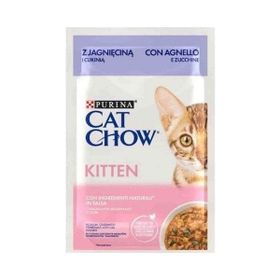 Cat Chow 85 gr Kuzu Etli ve Kabaklı Pouch Yavru Konserve Kedi Maması