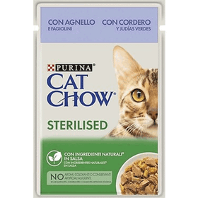 Cat Chow Sterilised Kuzu Etli Pouch Kısır 85 gr Kedi Maması