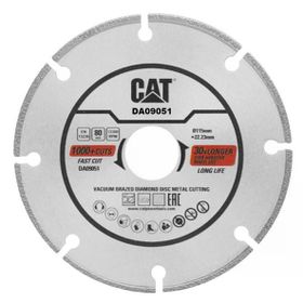 Cat DA09051 115 mm Profesyonel Çelik, İnox, Demir Elmas Metal Kesme Diski (Soketli, Aralıklı Kenar)