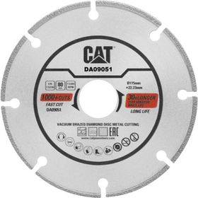 Cat DA09051 115 mm Profesyonel Çelik, İnox, Demir Elmas Metal Kesme Diski (Soketli, Aralıklı Kenar)