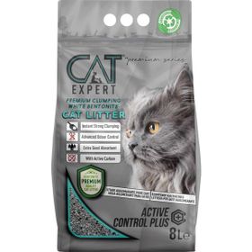 Cat Expert Active Control Plus Aktif Karbonlu Topaklanan ve Koku Hapseden Tozsuz 8 lt Kedi Kumu