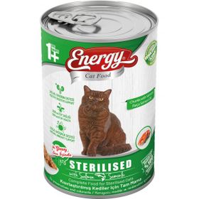Cat Food Energy Somonlu Kısırlaştırılmış Konserve Islak 400 gr Kedi Maması