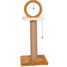 Cat Hause T6 78x30x30 cm Kahverengi Çemberli Kedi Tırmalama