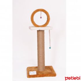 Cat Hause T6 78x30x30 cm Kahverengi Çemberli Kedi Tırmalama