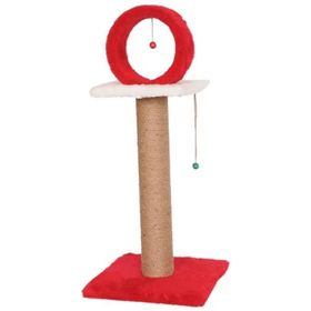 Cat Hause T6 78x30x30 cm Kırmızı Çemberli Kedi Tırmalama