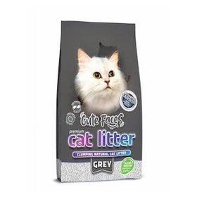 Cat Litter 10 lt Cute Faces Grey Aktif Karbonlu Kokusuz Topaklanan İnce Taneli Kedi Kumu