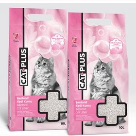 Cat Plus 2x10 lt Bebek Pudralı Bentonit Kedi Kumu