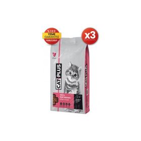 Cat Plus 3x1.5 kg Tavuklu Hamsili Yavru Kedi Maması