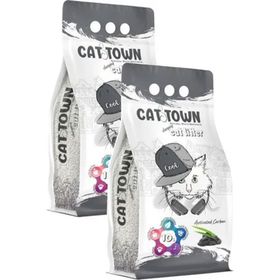 Cat Town 2x10 lt Aktif Karbonlu Topaklanan Kedi Kumu