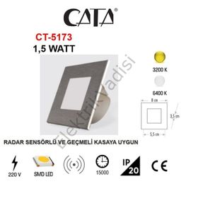 Cata 1.5 W Radar Sensörlü Aydınlatma Beyaz Günışığı Ct-5173