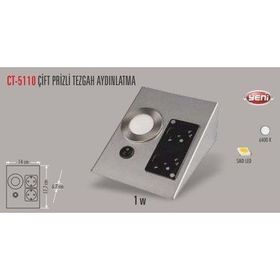 Cata 1 Watt Beyaz Işık Çift Prizli Tezgah Aydınlatma Ct-5110