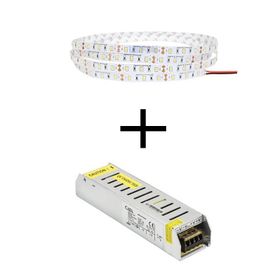 Cata 10 Çipli İç Mekan Gün Işığı 5 mt Şerit Led + 5 Amper Led Trafosu
